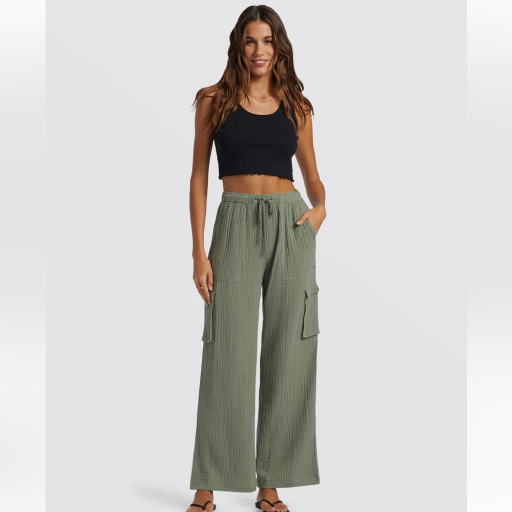 Roxy precious cargo gauze high waisted pants